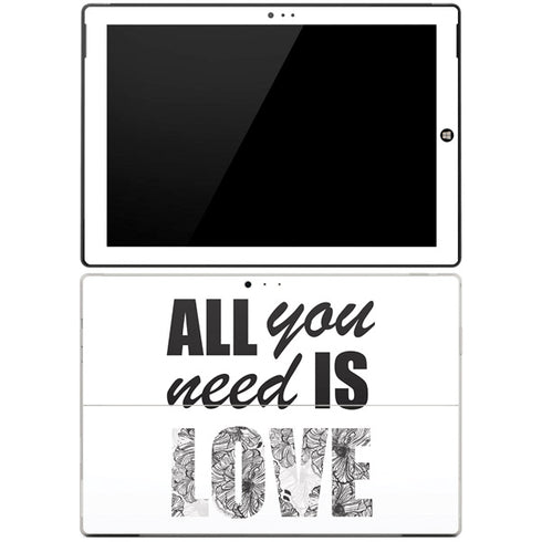 All You Need Is Love BW Surface Pro 3 Skin